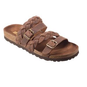 White Mountain Holland Leather Sandals for Ladies